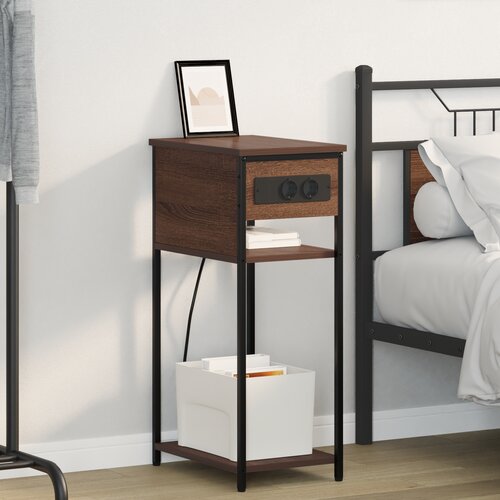 vidaXL Noćni ormar Smeđi hrast 41 x 28 x 76 cm Konstruirano drvo Cijene