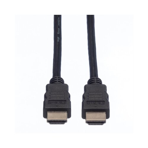 Roline HDMI priključni kabel HDMI A utikač 1.00 m crna 11.04.5541 sa za&amp;scaron;titom HDMI kabel Slike