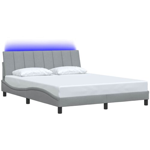  Okvir za krevet bez madraca Hanko svjetlosivi 160 x 200 cm od tkanine Slike