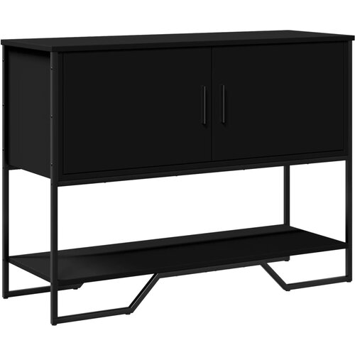 vidaXL Konzolna mizica črna 100x35x74,5 cm inženirski les Cene