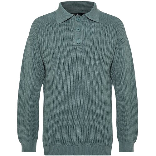Trendyol Sweater - Blue - Oversize Slike