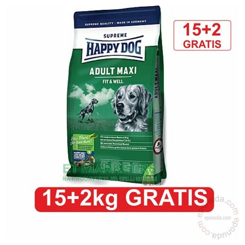 Happy Dog Supreme Fit & Wel Adult Maxi, 15 kg+2 kg GRATIS Slike