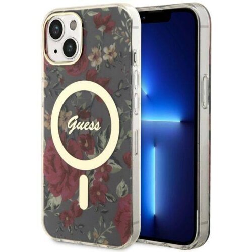  originalni guess ovitek flowers GUHMP14SHCFWSA z magsafe za iphone 14 6.1 - kaki Cene