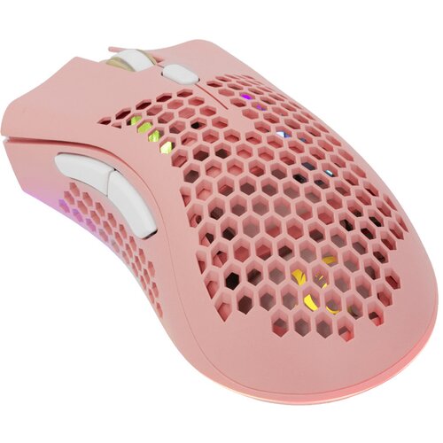 WHITESHARK MIŠ WGM 5012 LIONEL/ Whireless Mouse Pink RGB / 10000 dpi Cene