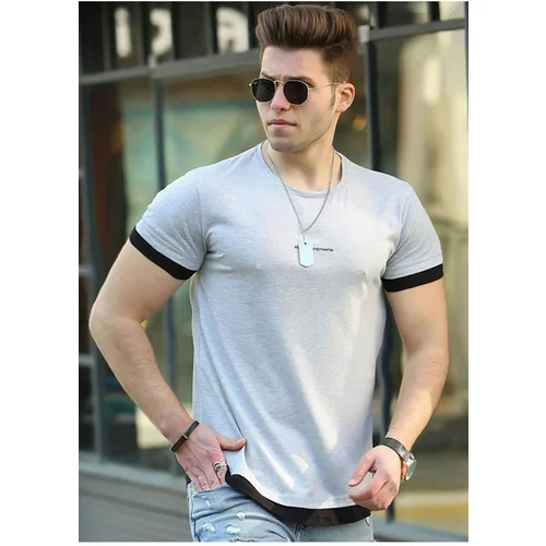 Madmext Men's Basic Gray T-Shirt 4459