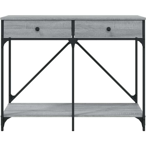  Konzolni stol siva boja hrasta 100x39x78 5 cm konstruirano drvo Slike