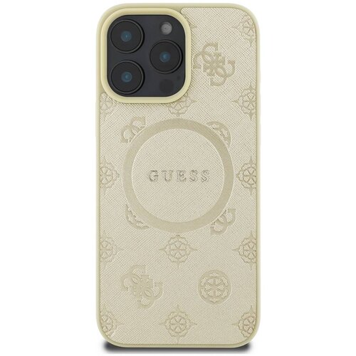 Guess Zadnji ovitek za iPhone 16 Pro Odporen MagSafe, Zlata, (21749308) Slike