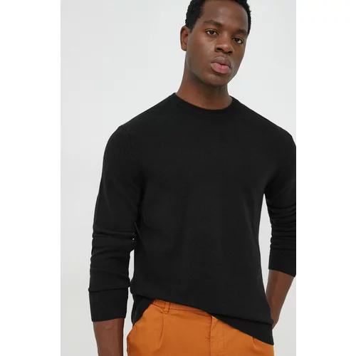 United Colors Of Benetton Volnen pulover moški, črna barva,
