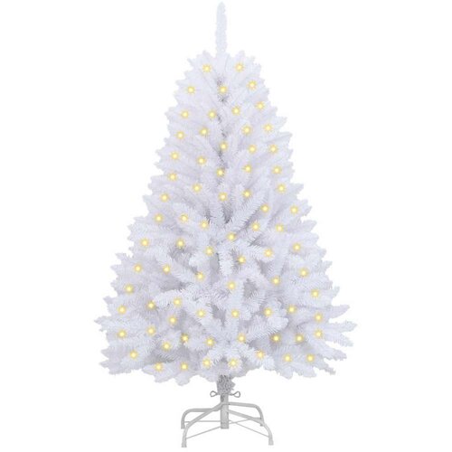  Umjetno božićno drvce Bijelo 120 cm PVC i metal Slike