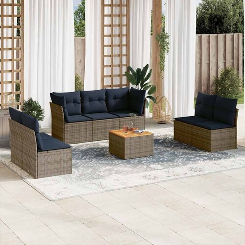  7-dijelni set vrtnih sofa od poliratana Slike