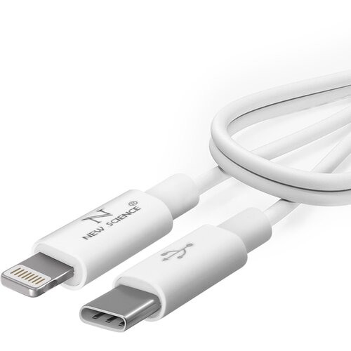 AVIZAR 20 W Lightning / USB-C napajalni kabel, hitro polnjenje in prenos podatkov 1 m - bel, (20630300) Cene