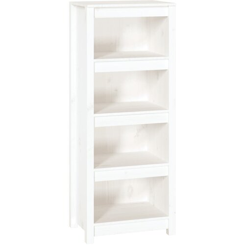 Maison Chic Knjižna omara - Knjižni regal bela 50x35x125,5 cm trdna borovina, (21724825) Cene