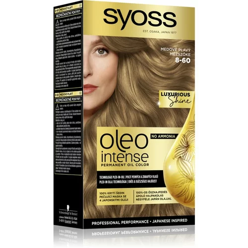Syoss oleo intense permanent oil color boja za kosu za obojenu kosu za plavu kosu 50 ml nijansa 8-60 honey blond