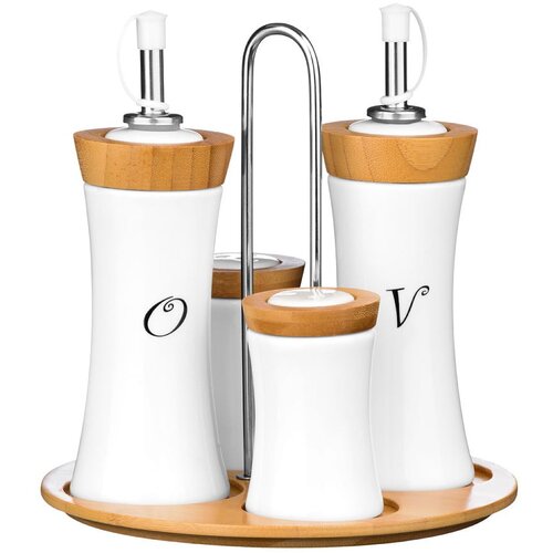 Premier Housewares Komplet za začimbe z detajli iz bambusa Condiment Cene