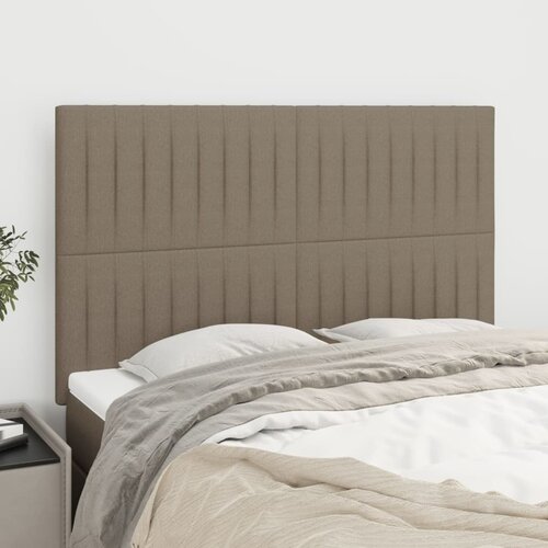 The Living Store Posteljno vzglavje 4 kosa taupe 72x5x78/88 cm blago - Vzglavje, (21659347) Slike