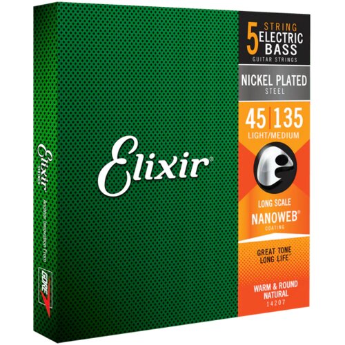 Elixir Žice za bas gitaru 14207 Light, 045-135 Slike