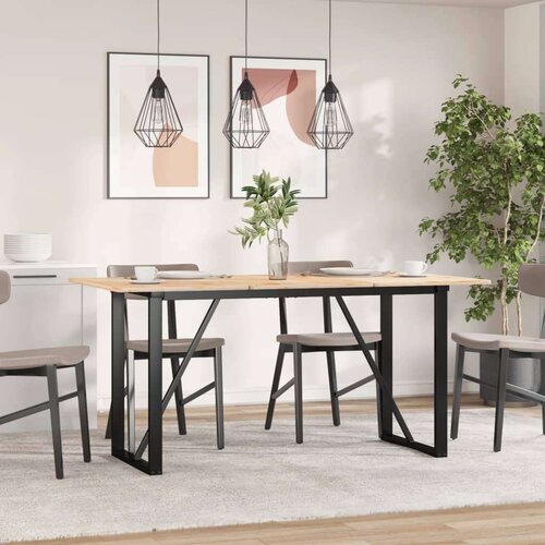 VidaXL Noge za blagovaonski stol O-oblika 140x60x73cm lijevano željezo Slike