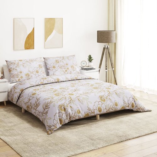 Furnova Posteljnina bela in rjava 200x200 cm bombaž, (21912273) Slike