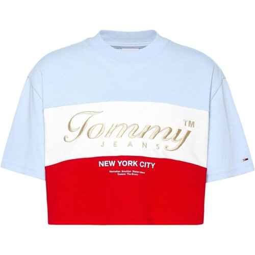 Tommy Jeans Majice s kratkimi rokavi CAMISETA CORTA MUJER DW0DW13827 Večbarvna Slike
