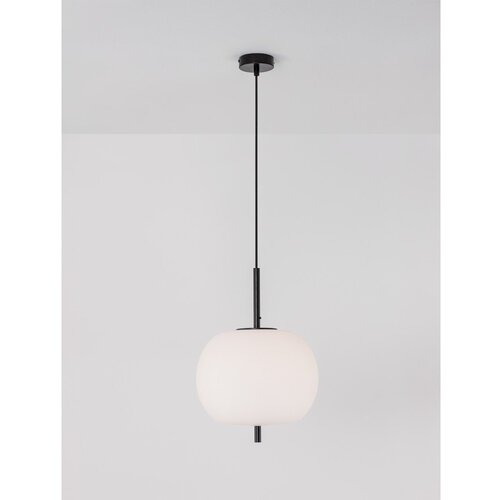 Nova Luce Bijela/crna staklena viseća svjetiljka &amp;oslash; 30 cm Lato &amp;ndash; Slike