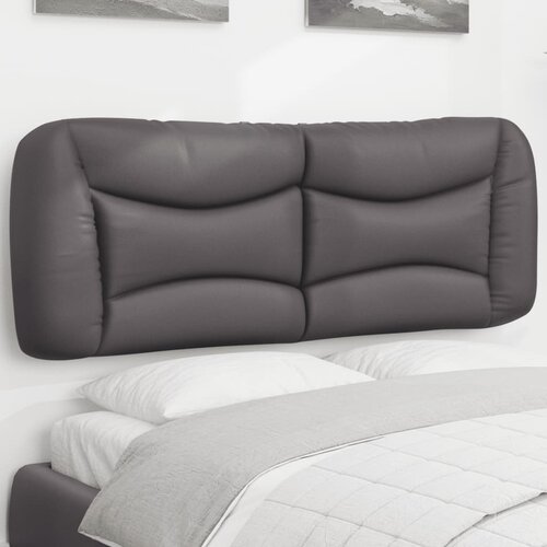 The Living Store Vzglavna stranica siva 140 cm umetno usnje - Vzglavna Stranica, (21659022) Slike