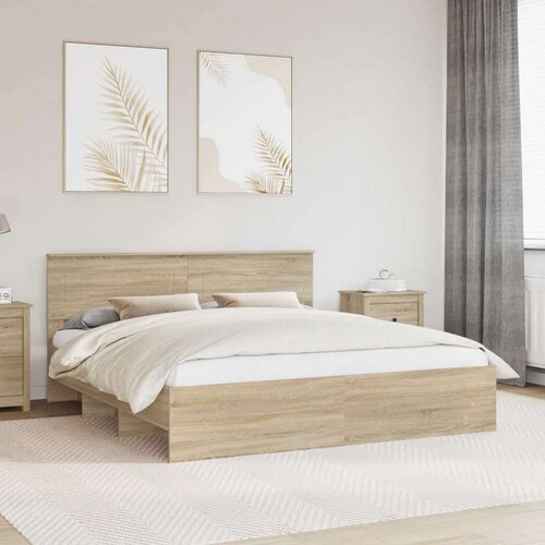  Okvir za krevet s uzglavljem Sonoma hrast 180 x 200 cm - sonoma hrast 180 x 200 cm Cijene
