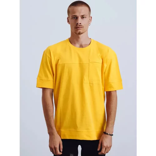 DStreet Žluté pánské tričko RX4633