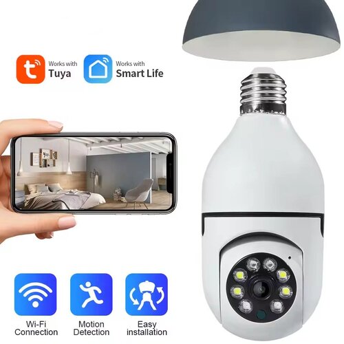  SecTec 291 - 2MP WiFi Tuya PTZ kamera sijalica E27 Cene