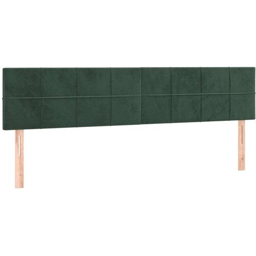 VidaXL Krevet box spring s madracem LED tamnozeleni 160x200 cm bar&amp;scaron;un Slike