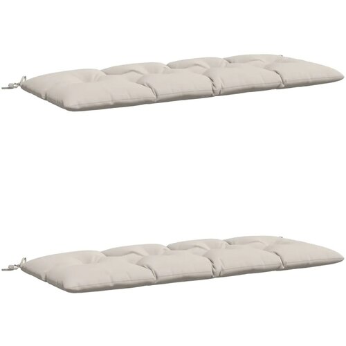  Jastučići za klupe VIANEN 2 kom. 100% poliester Bijela - Bijela 150 x 60 x 12 cm Slike