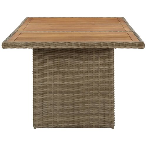  Vrtni blagovaonski stol smeđi 200 x 100 x 74 cm od poliratana Slike