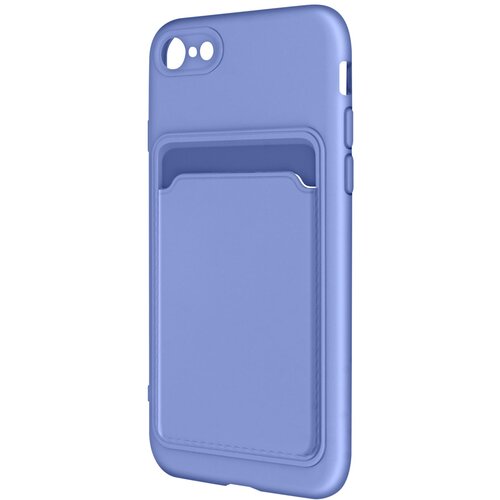 forcell Ovitek za iPhone SE 2022, 2020, 8 in 7 z držalom za kartico, mehak silikon, - vijolicen, (20639787) Cene