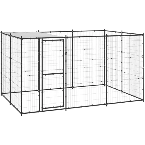  vanjski kavez za pse s krovom čelični 7,26 m²