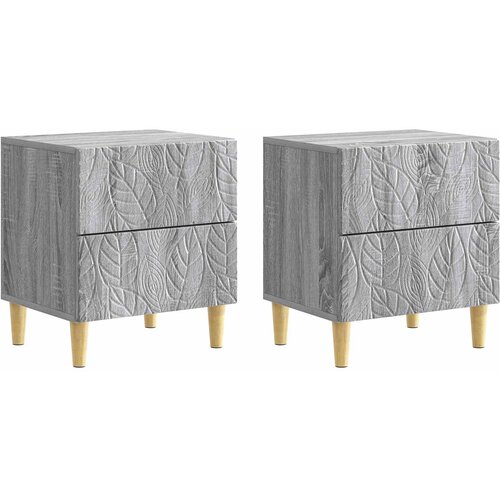  Noćni ormarić 2 pcs Siva Sonoma 43 x 34,5 x 48 cm Cene