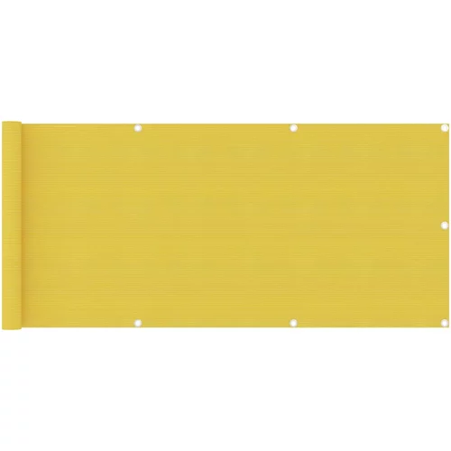 vidaXL Balkonsko platno rumeno 75x300 cm HDPE