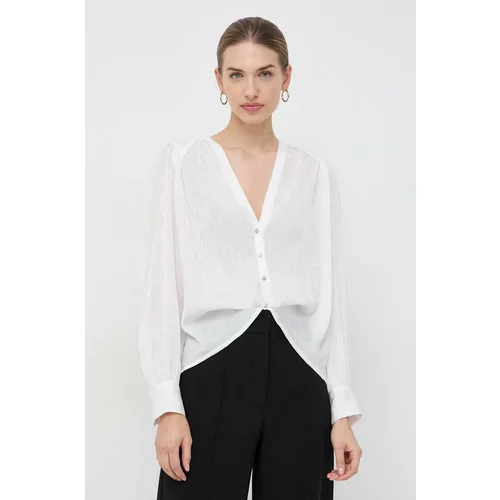 Morgan Košulja za žene, boja: bijela, relaxed, s klasičnim ovratnikom