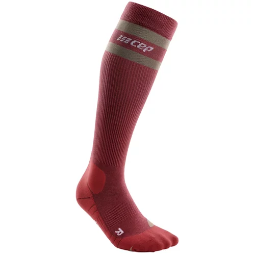 Cep Women's compression knee-high socks 80s Hiking Berry/Sand
