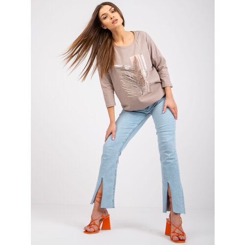 RELEVANCE Blouse-RV-BZ-0223.15P-dark beige Slike