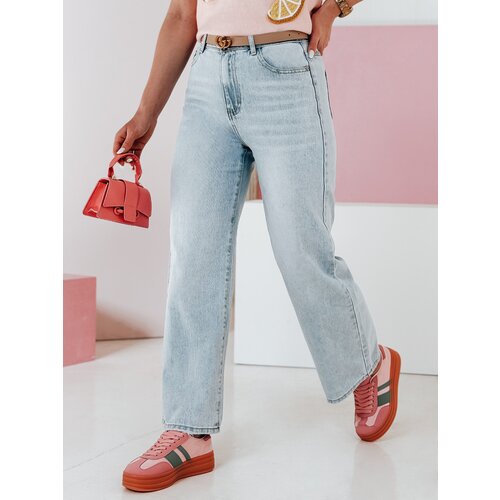 DStreet Spodnie damskie jeansowe wide leg FLOWLESS jeansowe Cene