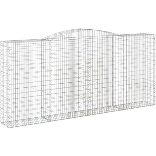  Lučne gabionske ko&amp;scaron;are 4 kom 400x50x180/200cm pocinčano željezo Slike