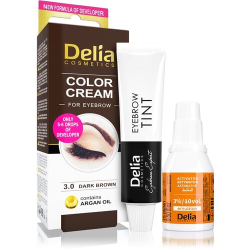 Delia Cosmetics Argan Oil boja za obrve nijansa 3.0 Dark Brown 15 ml Cijene