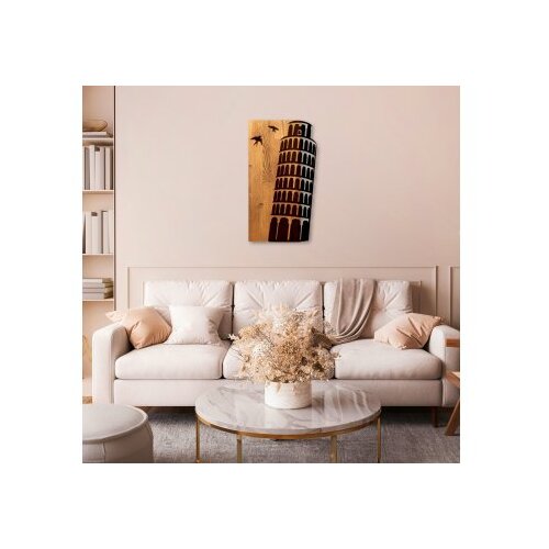 Wallity Zidna dekoracija Pisa toranj, 32cmx58cmx3cm, Hrast Slike