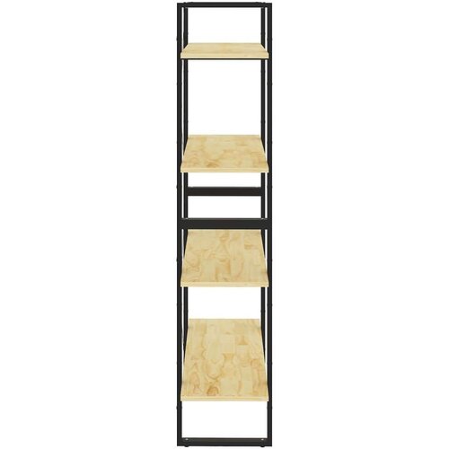 VidaXL Knjižna omara 4-nadstropna 80x30x140 cm trdna borovina Slike