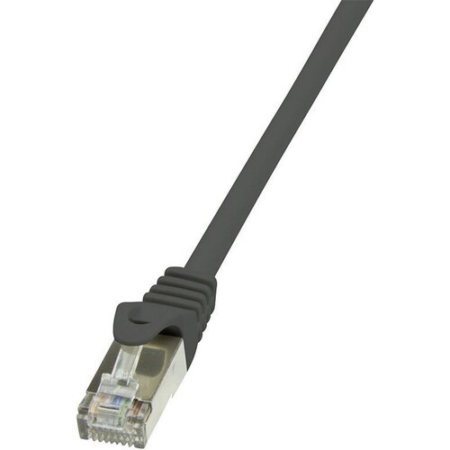 Logilink CP1013S RJ45 omrežni kabel\, Patch kabel CAT 5e F/UTP 0.25 m črna z za&scaron;čitnim zapornim zatičem 1 kos, (20418866) Cene