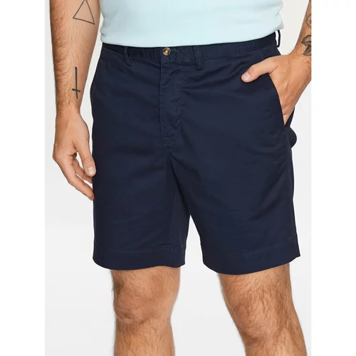 Polo Ralph Lauren Kratke hlače iz tkanine 710799213005 Mornarsko modra Slim Fit