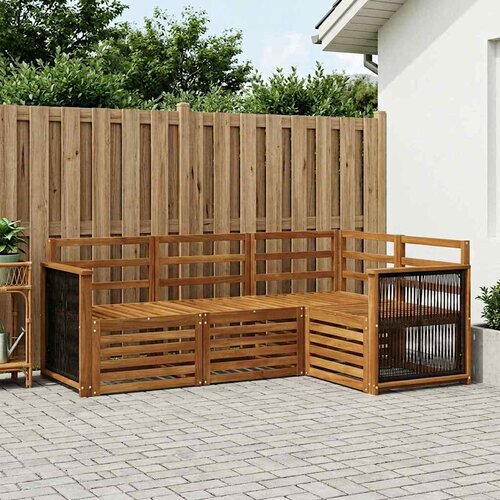  Setovi sofa 4 pcs Čvrsto drvo akacije Slike