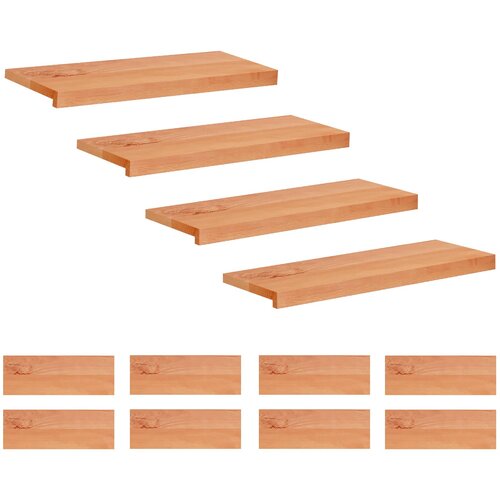 Step treads 12 kom. 80 x 25 x 2 cm Lak Čvrsto drvo bukve Cijene