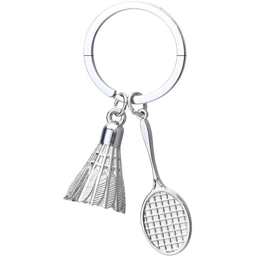INF Srebrn obesek za ključe z badmintonskim loparjem X-450 - elegantno &scaron;portno darilo, (21741507) Cene