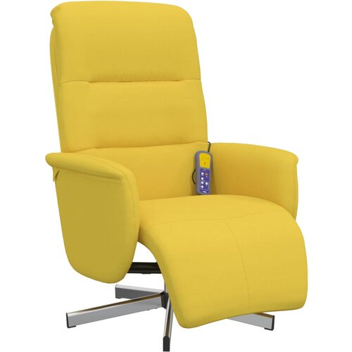 Maison Chic masažni naslanjač - Relax naslanjač s stolčkom za noge svetlo rumeno blago, (22061236) Cene