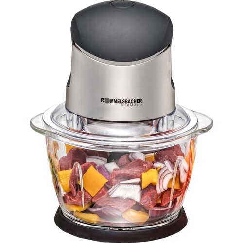 Rommelsbacher MZ 400 electric food chopper 1 L 400 W Black, Stainless steel Slike